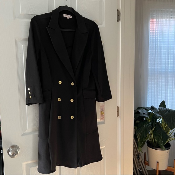 Nanette Lepore Black Coat with Tailored Fit - Picture 1 of 7